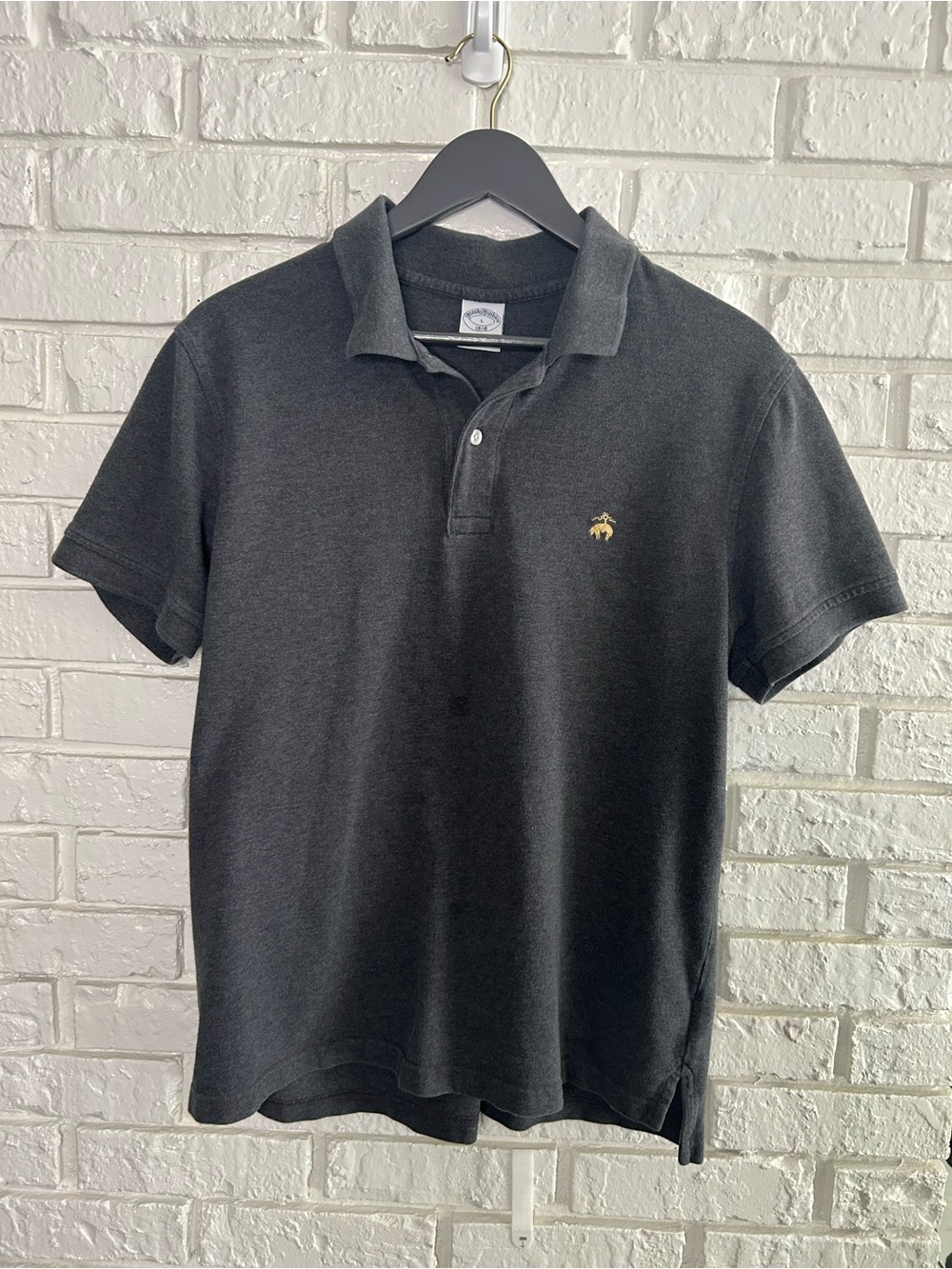 Brooks Brothers Men's Grey Polo Shirt Large